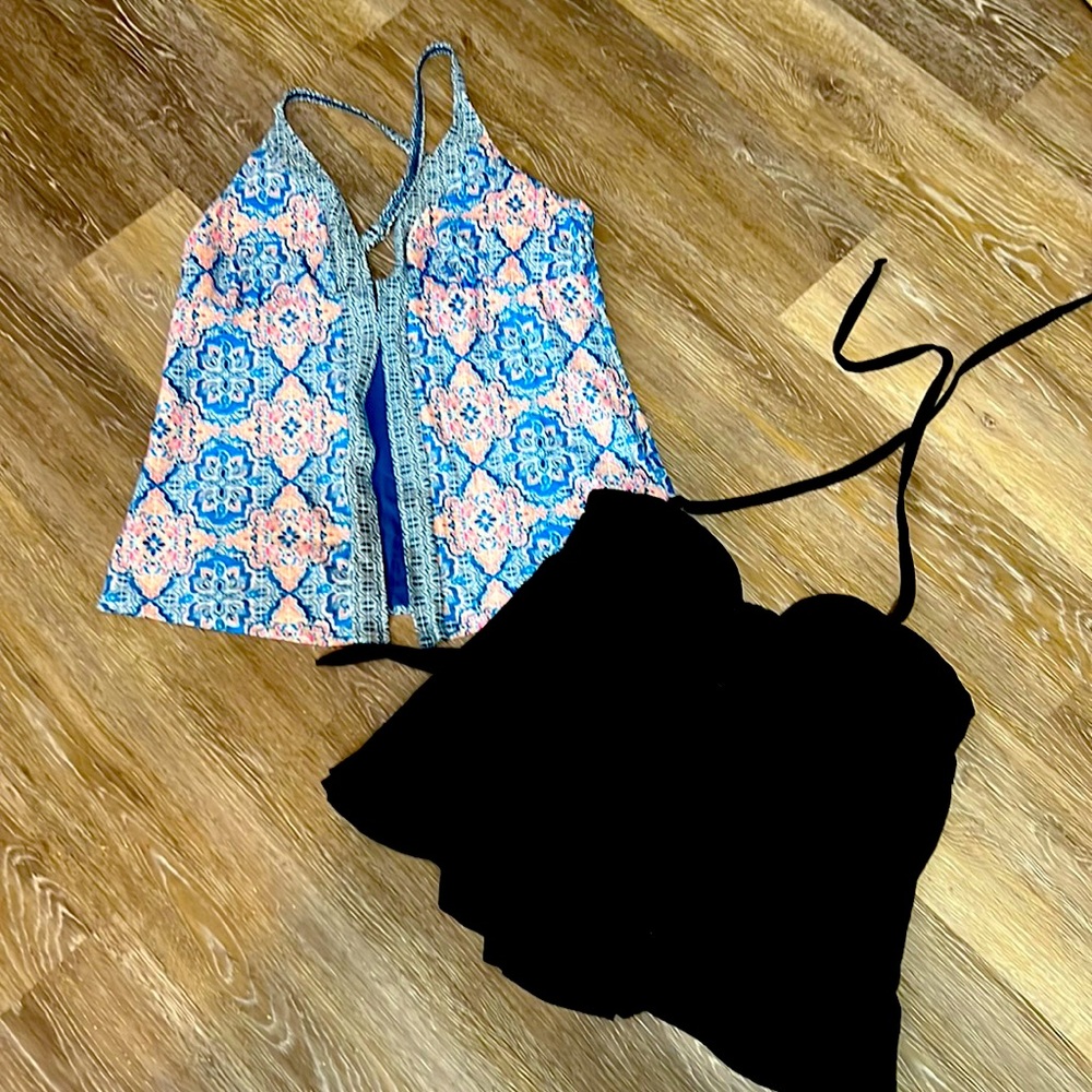 Swimsuit tops.
